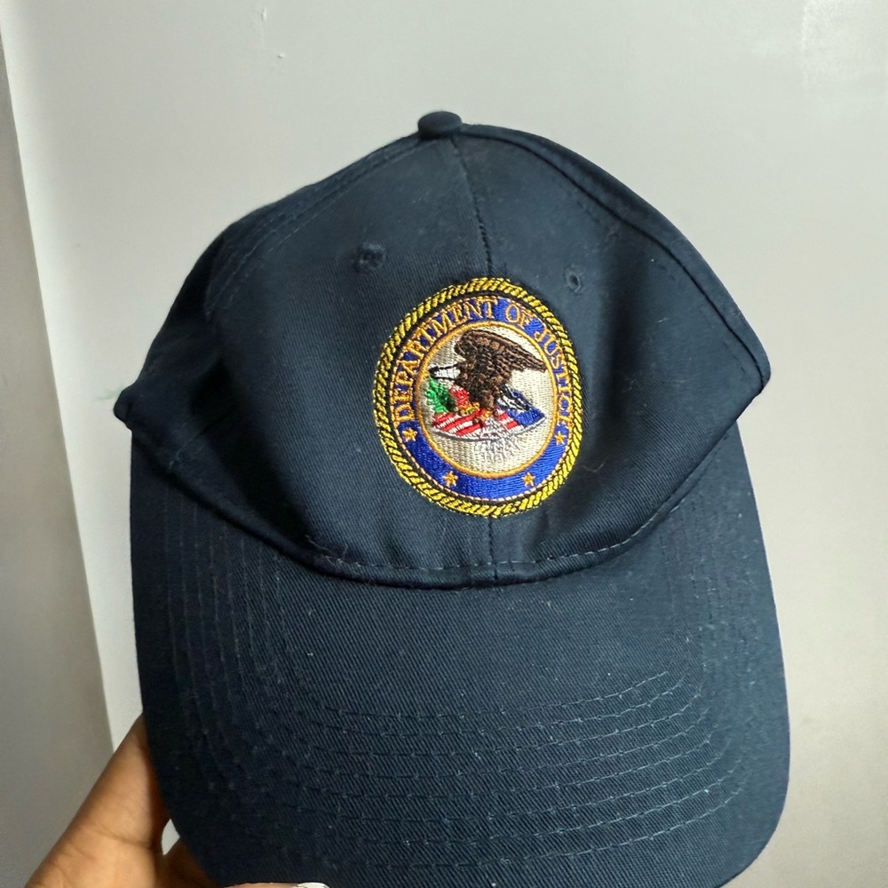 Department of justice Ports 1961 Navy Blue Cap with Embroidered Patch